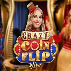 Crazy Coin Flip slot logo by Evolution at Crown Green CasinoCrazy Coin Flip