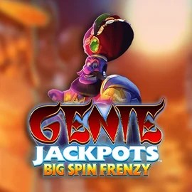 Genie Jackpots: Big Spin Frenzy slot logo by Blueprint Gaming at Crown Green Casino