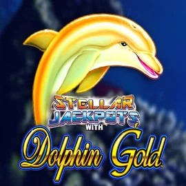 Dolphin Gold with Stellar Jackpots slot logo by Lightning Box Game at Crown Green CasinoDolphin Gold with Stellar Jackpots
